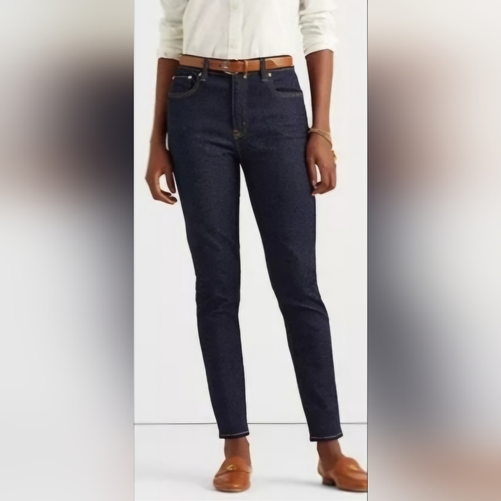 ♥︎NWT♥︎ Lauren Ralph Lauren Premier Skinny Ankle Dark Jeans Size 4